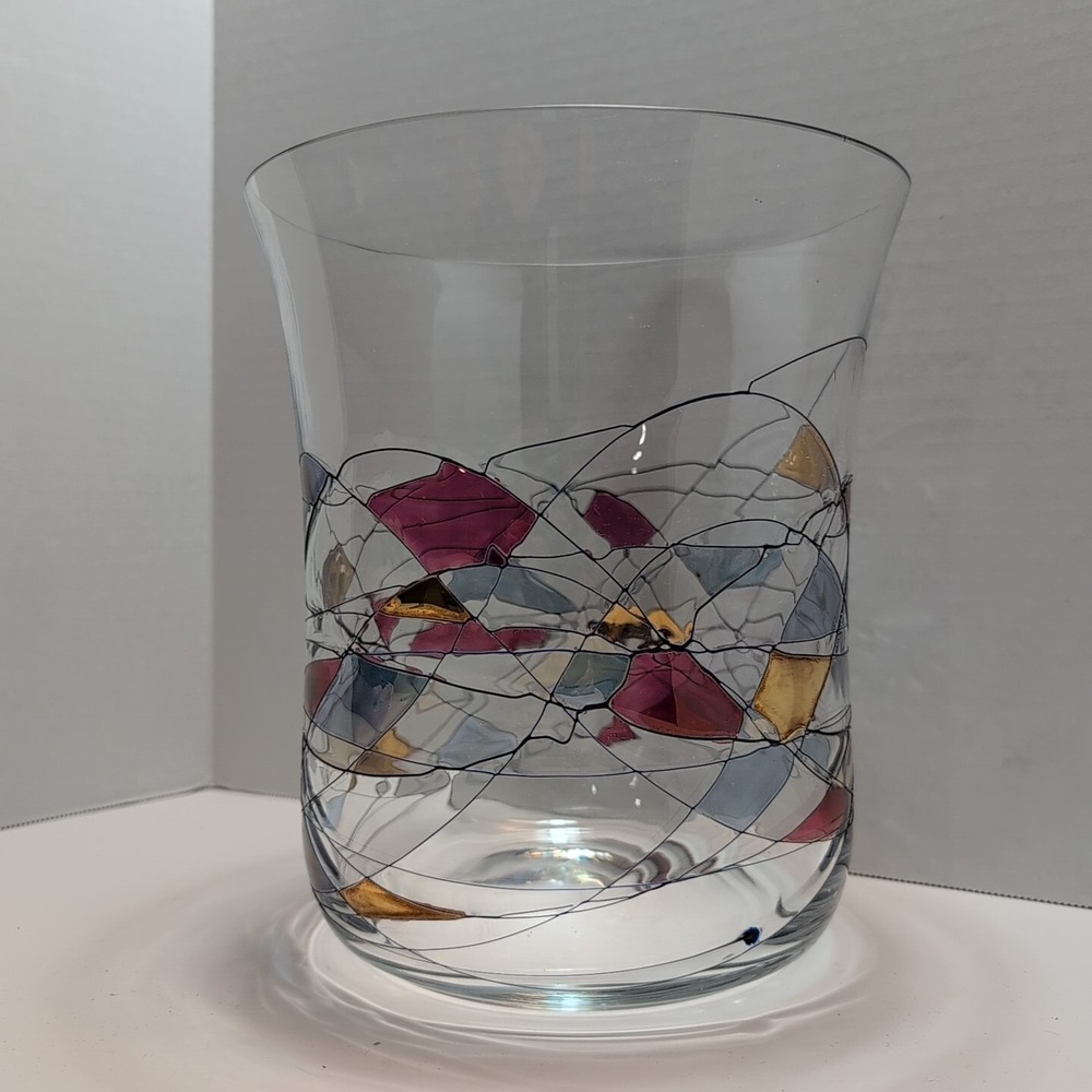 Fostoria Galleria Mosaic Glass Art Champagne Crystal Bucket 9" x 7" - Rare - Picture 2 of 9